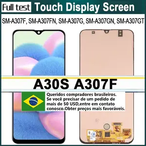 Bilashmart High quality 6.4'' AMOLED Display Samsung A30s A307F A307 A307FN LCD Display Touch Screen Digitizer Assembly Repair Parts