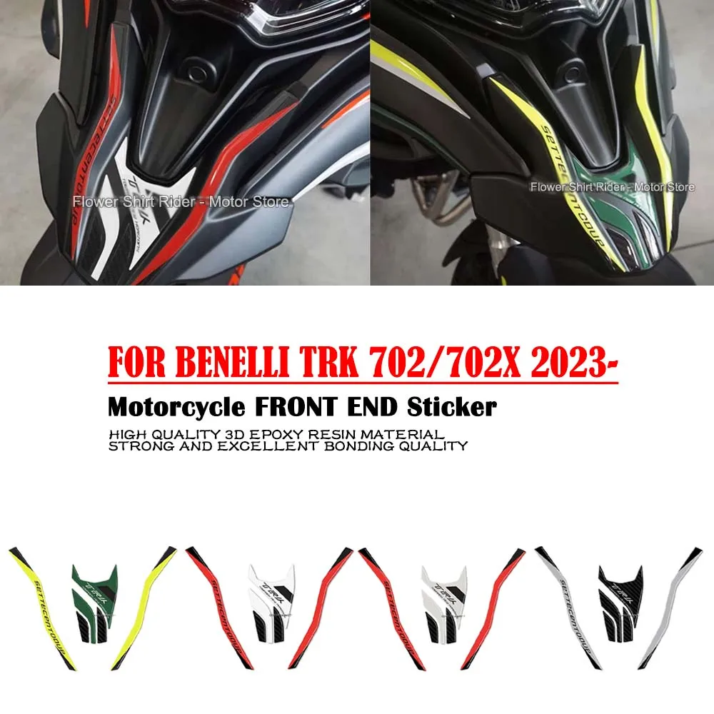 3D Gel Epoxy Sticker Kit Waterproof Scratchproof Motorcycle Front End Protection Sticker for Benelli TRK 702 TRK 702X 2023-