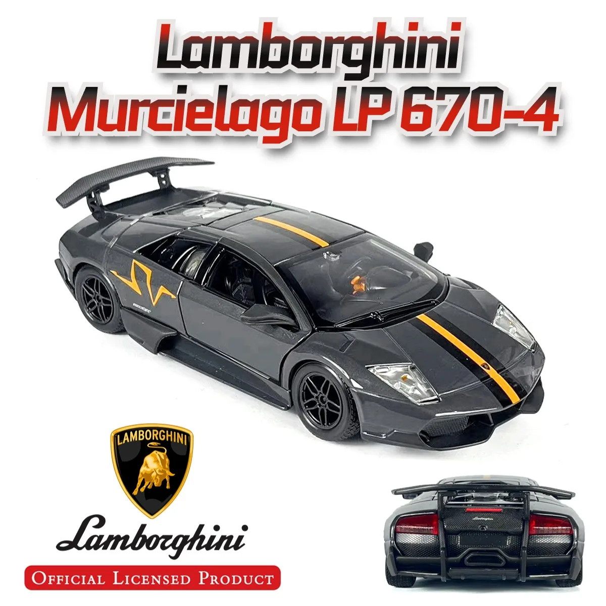 Bburago 1:24 Lamborghini Murcielago LP 670-4 SV Replica Car Model Scale Miniature Toy - Gift for Car Enthusiasts