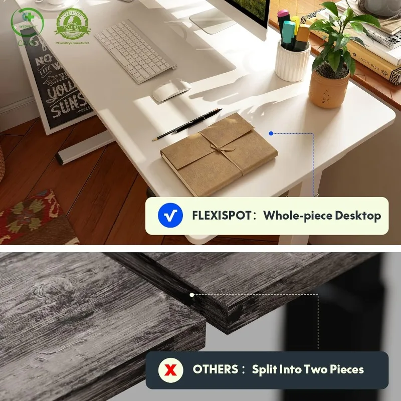 Grande Stand-up Desk, computador Workstation, mesa ergonômica Gaming, peça inteira, 55 polegadas