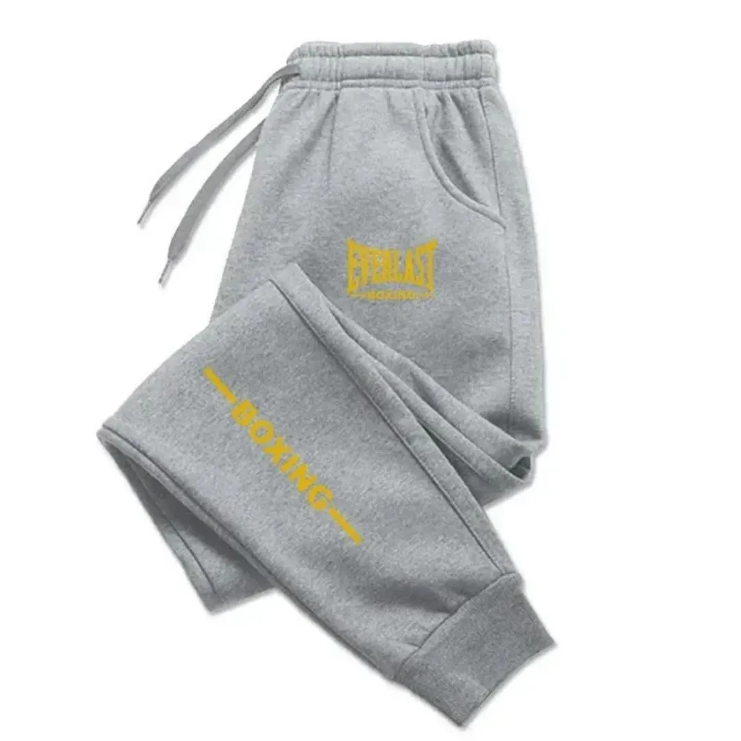

Новые брюки для бега с принтом EVERLAST, брюки для фитнеса на открытом воздухе и флисовые повседневные спортивные брюки для бега на осень 2025 года.
