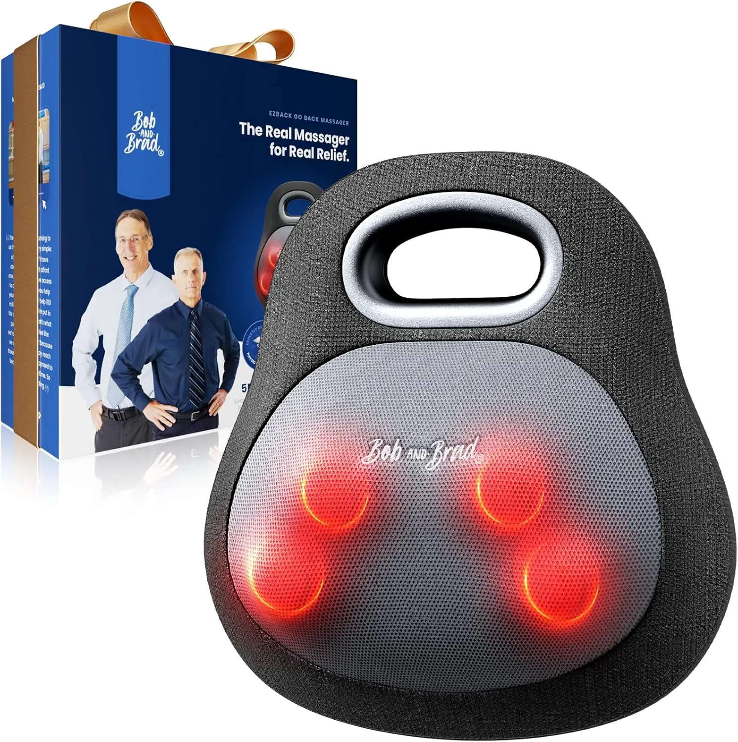 

Cordless 4D Shiatsu Massage Pillow with Heat, Deep Tissue Pain Relief, 6H Battery for Home Office & Car