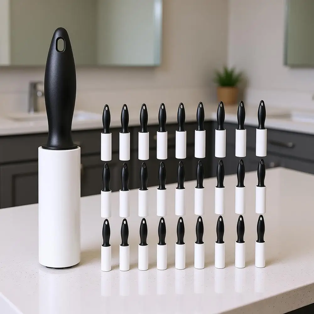 

Набор из 40 мини-роликов для удаления ворса, 1200 листов, дорожный размер, портативные ролики для удаления ворса с одежды, шерсти животных, мебели, диванов, ковров, автомобильных сидений