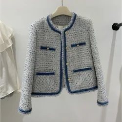 Fragrant Tweed Jacket Women Autumn Winter 2023 New Loose Fashionable Round Neck Coats