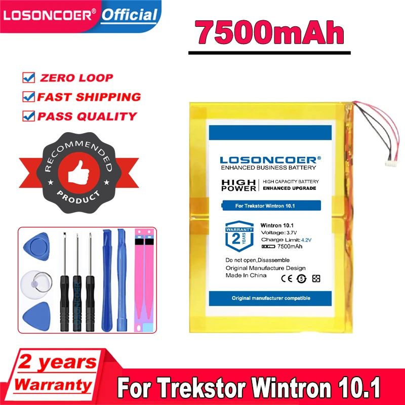 LOSONCOER 7500mAh Wintron 10.1 / LWN12 Battery For Trekstor Wintron 10.1 LWN12 Tablet PC Batteries