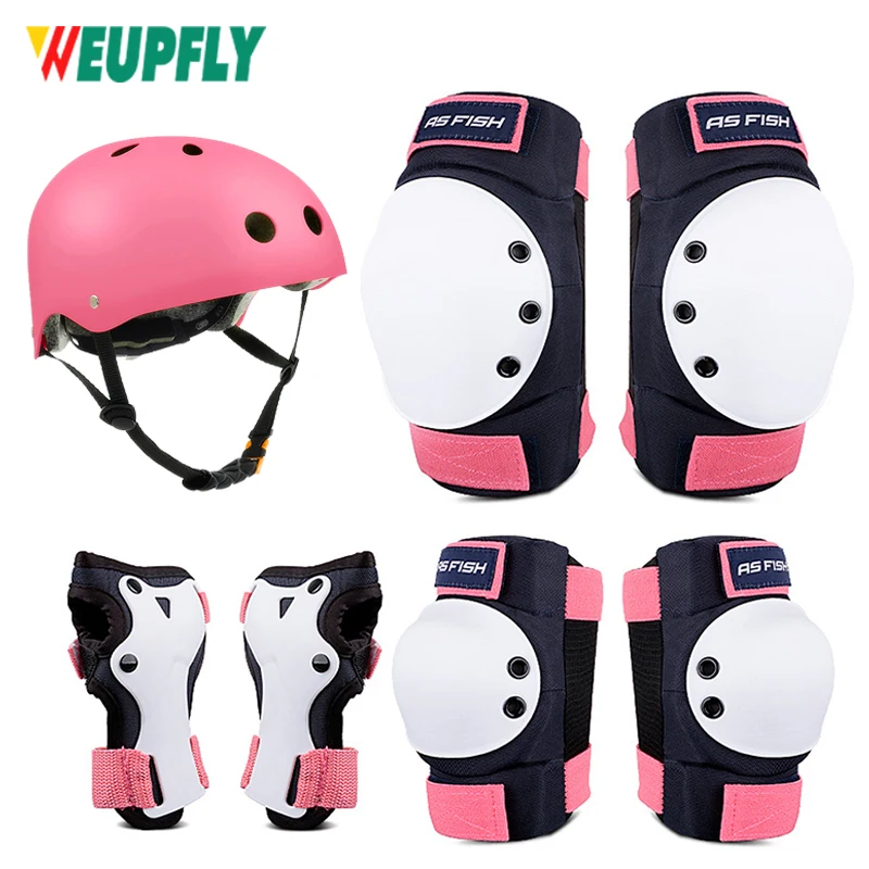 Bike Helmet Set with Knee Pads Elbow Pads Wrist Guards,Adjustable Helmet for Toddler Kids&Youth,Bicycle Helmet Roller Skate