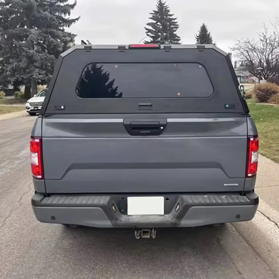 

Smart Aluminum Truck Canopies Cap for F-150 Campers Shells Waterproof Truck Toppers Tacoma Serria Sliverado Canopy