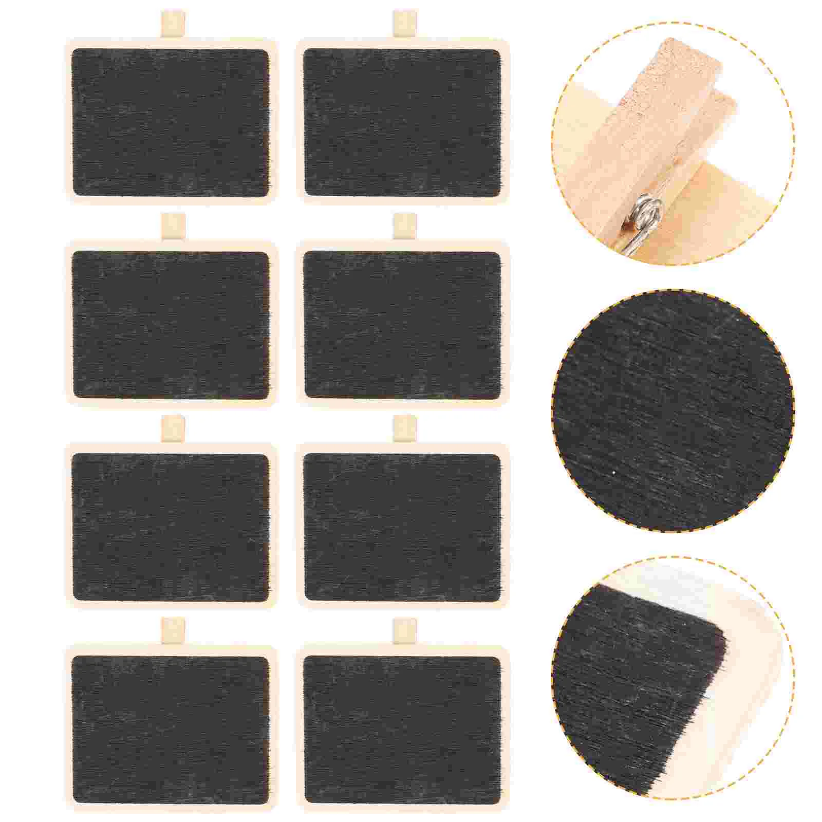 10 PCS Wooden Chalk Pens Pastel Pencils Note Clips Bamboo Mini Message Board Photo Holders