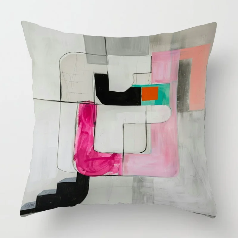 Luxury Abstract Geometric Throw Pillow Cover 18x18 20x20 Inch Home Decor Sofa Cushion Cover with Hidden Zipper