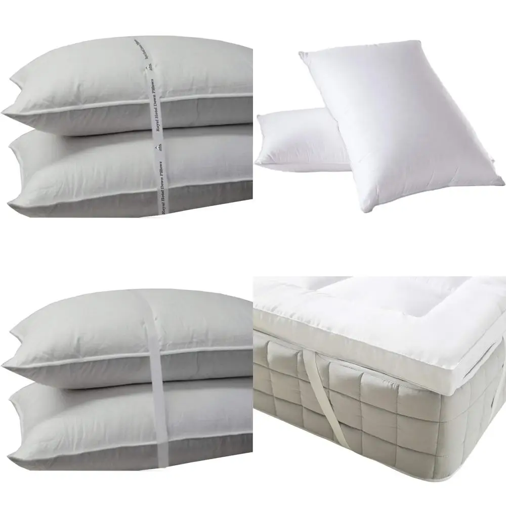 

luxury down pillow - 500 thread count cotton, soft support, standard/queen, hypoallergenic, premium comfort