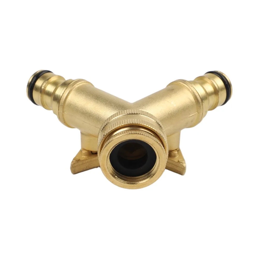 Brass Tee Valve for Washing Machine with Three-Way Ball Valve Mechanism and Dual Outlet Operational Flexibility