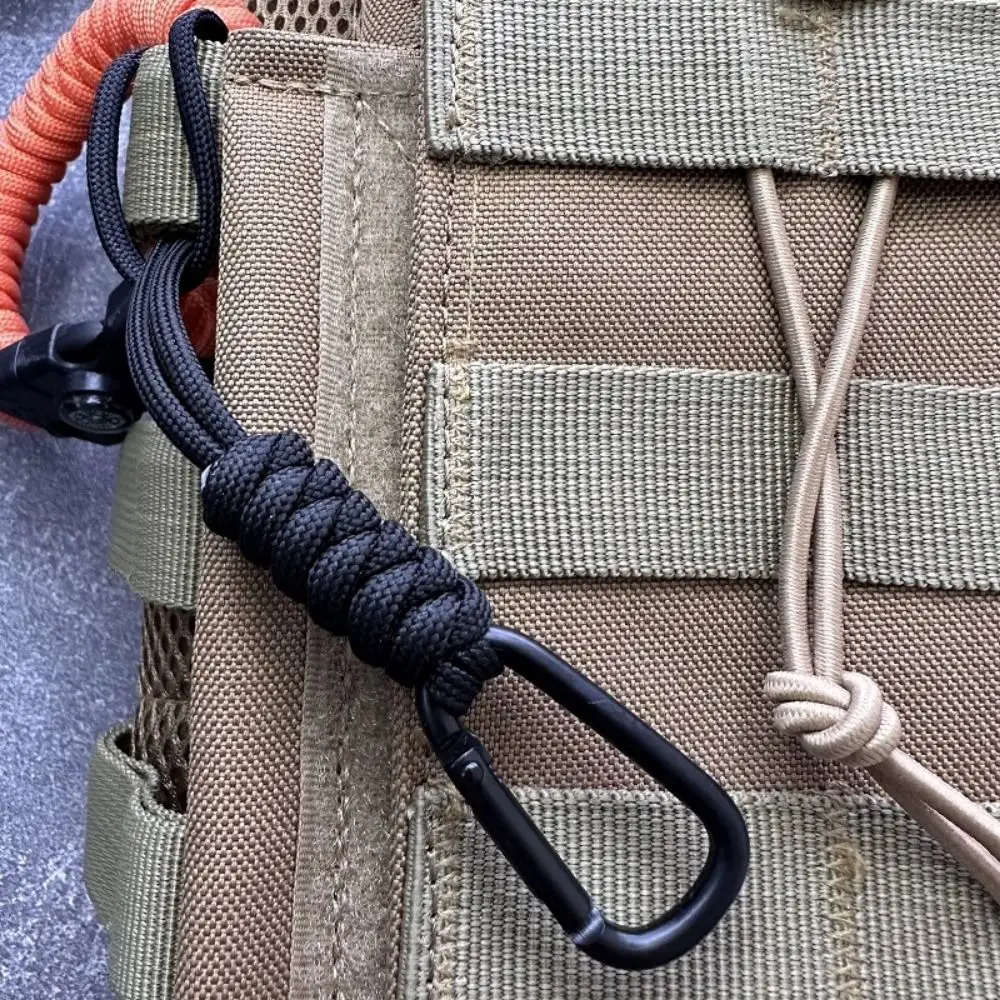 10pcs/set Anti lost Rope Paracord Keychain Lanyard Buckle 4Colors 20cm Self-Defense Emergency Lanyard Survival Backpack Key Ring