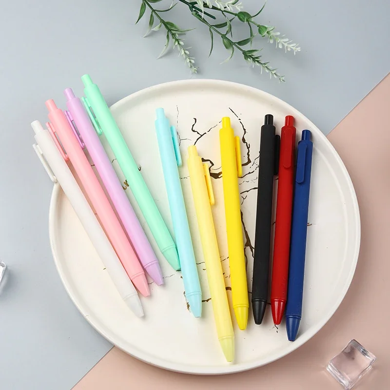 

5/10pcs Morandi Color Gel pens Set Black Refill Ballpoint Gel Pen 0.5mm Student Writing Tools School office Stationery Supplies