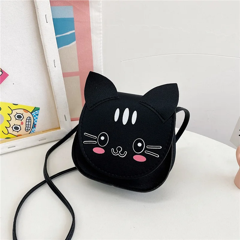 Children\'s bag Girl Cute little girl Fashion crossbody bag Fashion child kitten crossbody bag Baby fashion shoulder bag