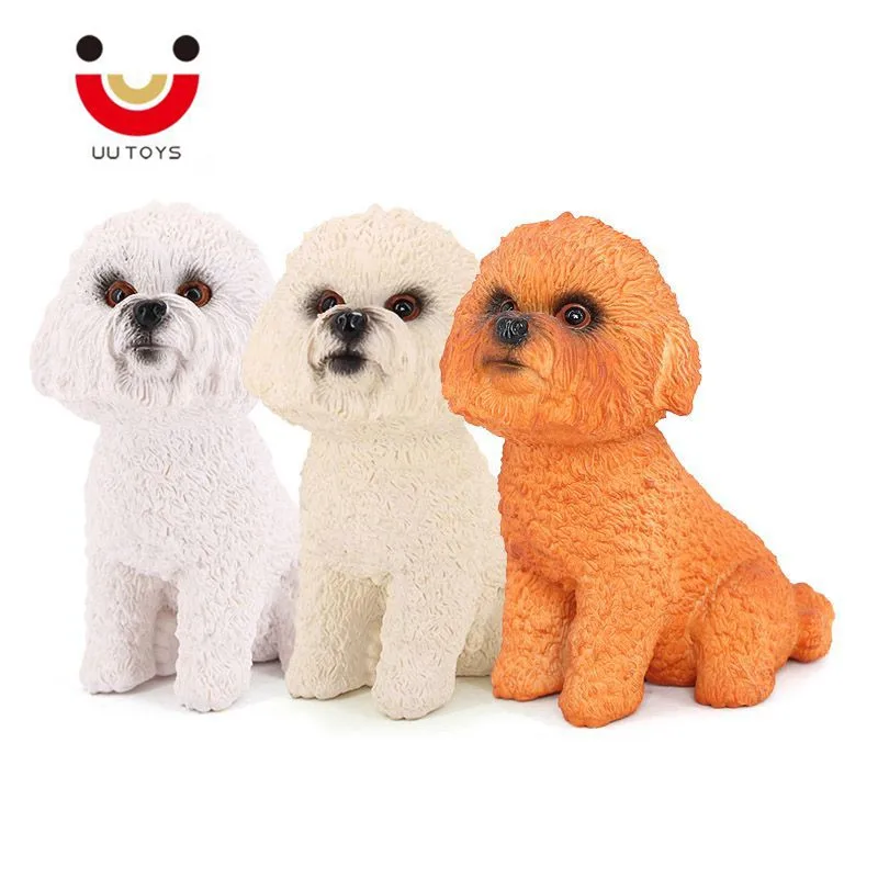 

Kawaii Simulation of Solid Animal Dog Action Figure Model Teddy Dog Pet Children's Cognitive Toys for Kids Christmas Gift