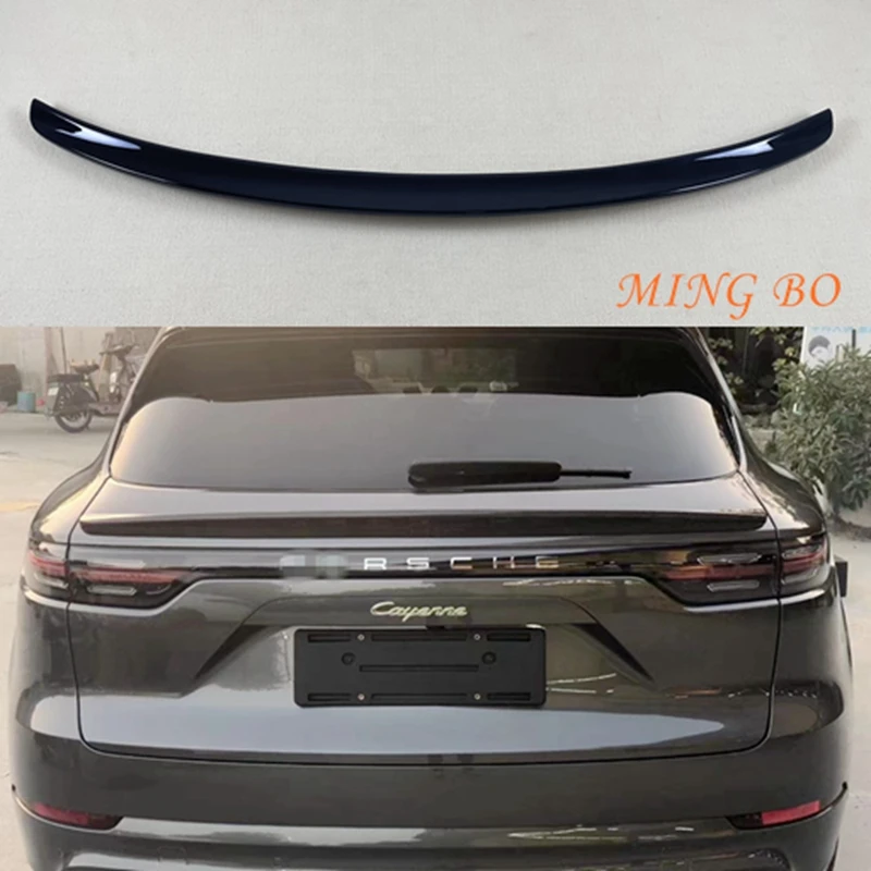 

FOR Porsche Cayenne 2018 - 2021 Car Rear Trunk Roof Middle Spoiler Wing Carbon Fiber Car Rear Trunk Boot Lip Wing