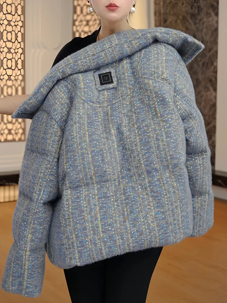 

Loose Fit Thiened Cotton Jaet Women's Winter New Sle Casual Faionable Stand Collar Warm Bread Sle Outerwear