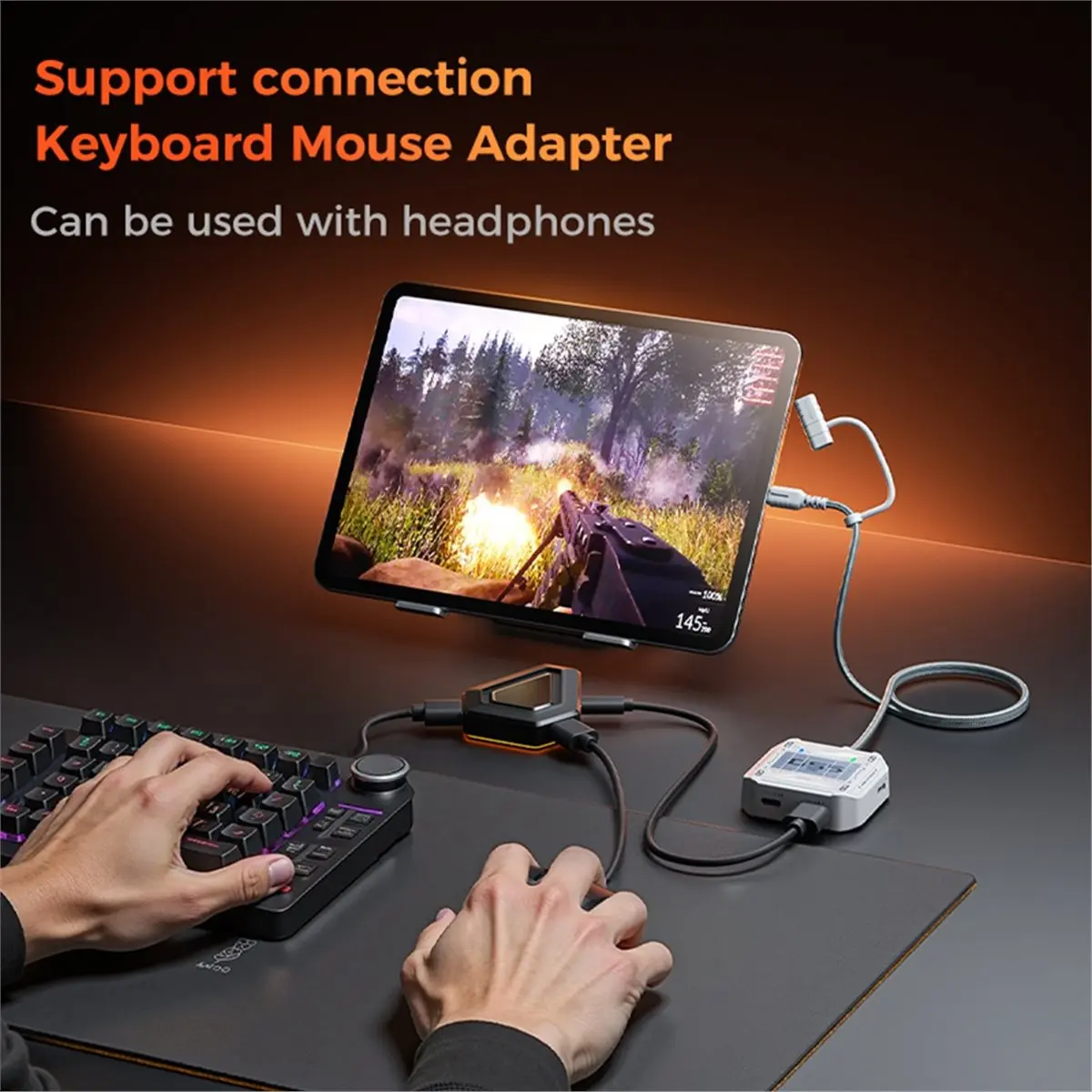 update. Esports Gaming Adapter, USB-C Audio Charging Adapter, 3.5mm/Type-C/USB, Hi-Res, 60W Charging, for IPad for IPhone