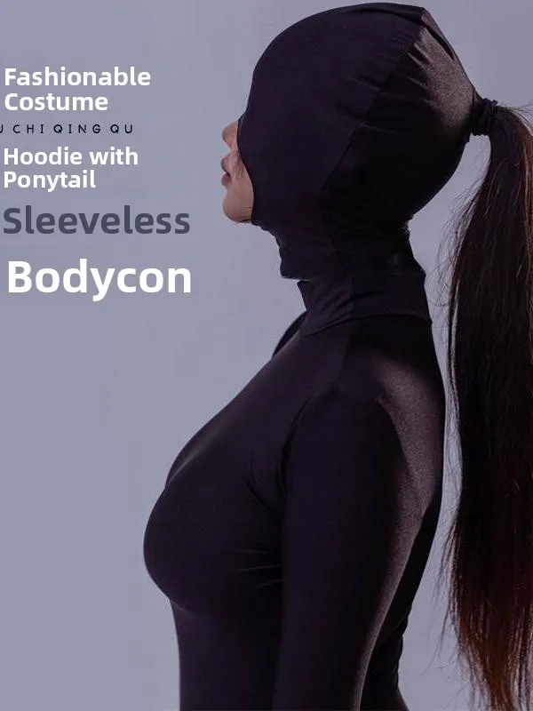 

Сексуальный цельный костюм с хвостовой гарнитурой, женская одежда, комплект для трансформации с искусственной грудью Big Sister, длинные брюки с низкой талией