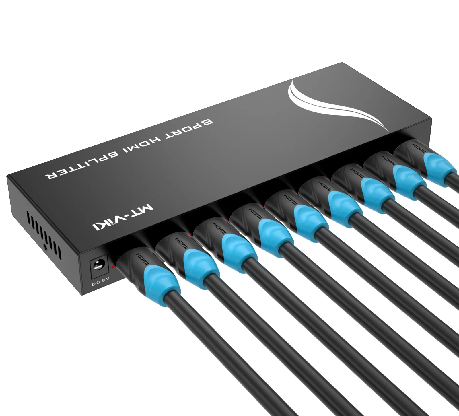 

Разветвитель HDMI 4K, 30 Гц, 1 вход, 8 выходов, MT-VIKI 1 Компьютер 8 мониторов + адаптер питания Разветвитель HDMI 4K 1x8