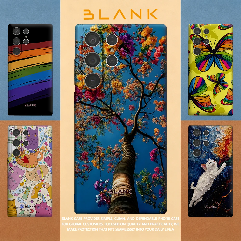 Rainbow Blossom Tree For Samsung Galaxy S26 S25 S24 A56 A36 Phone Case Protection Cover for Women Girl Blank