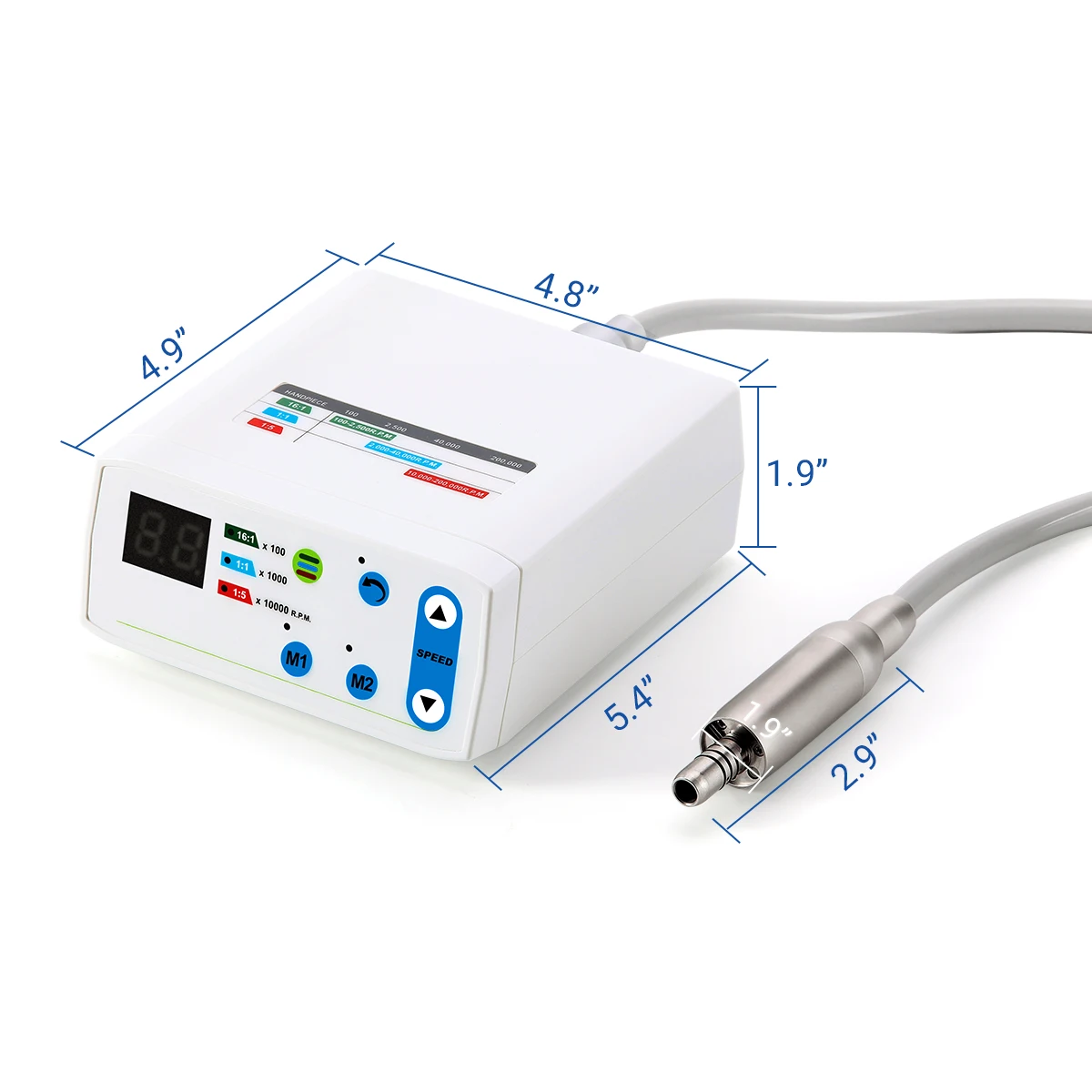 

Hot Sale Dental Brushless Micromotor LED Lab Electric Motor for 4 Hole Contra Angle Low Speed Handpiece