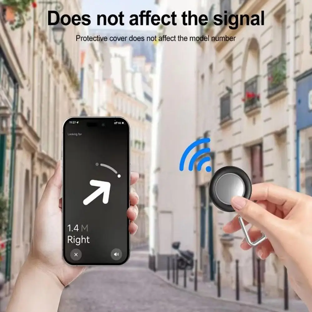 For AirTag Case with Keychain, Full Protection Shockproof Cover For Airtag2 Anti-lost Locator, Durable Anti-Lost Tracker Case