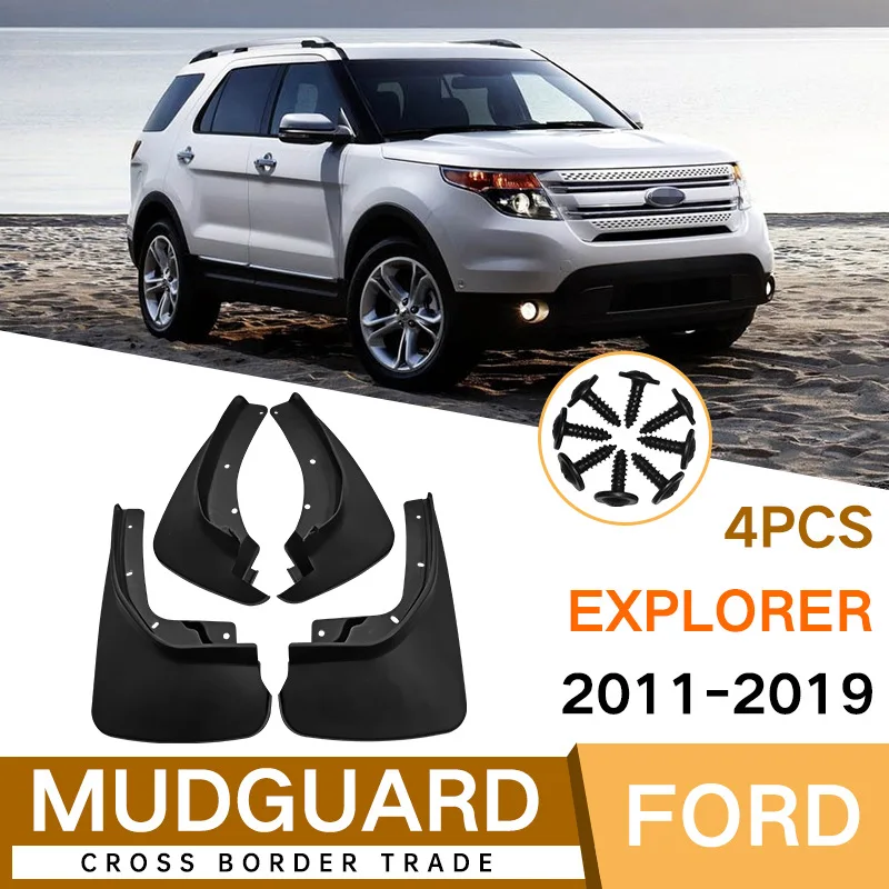 

For Ford Explorer 2011-2019 Car Molded Mud Flaps Splash Guards Mudguards Front Rear Styling Front Rear Wheel Accessories