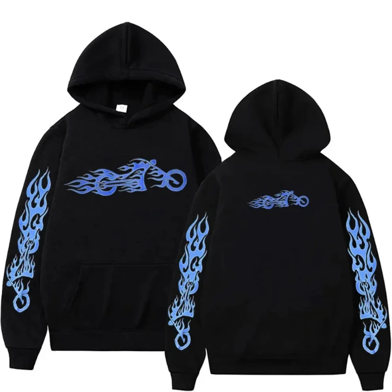 West Coast Chopper Logo Graphic Hoodie Male Vintage Streetwear Men Women Long Sleeve Oversized Sweatshirt Men\'s Gothic Hoodies