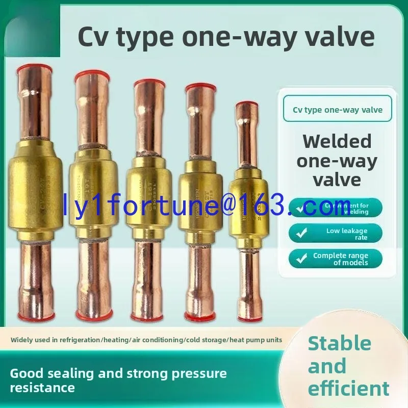 CV type one-way valve, right-angle pipe diameter check  air conditioner cold storage unit refrigerant check valve