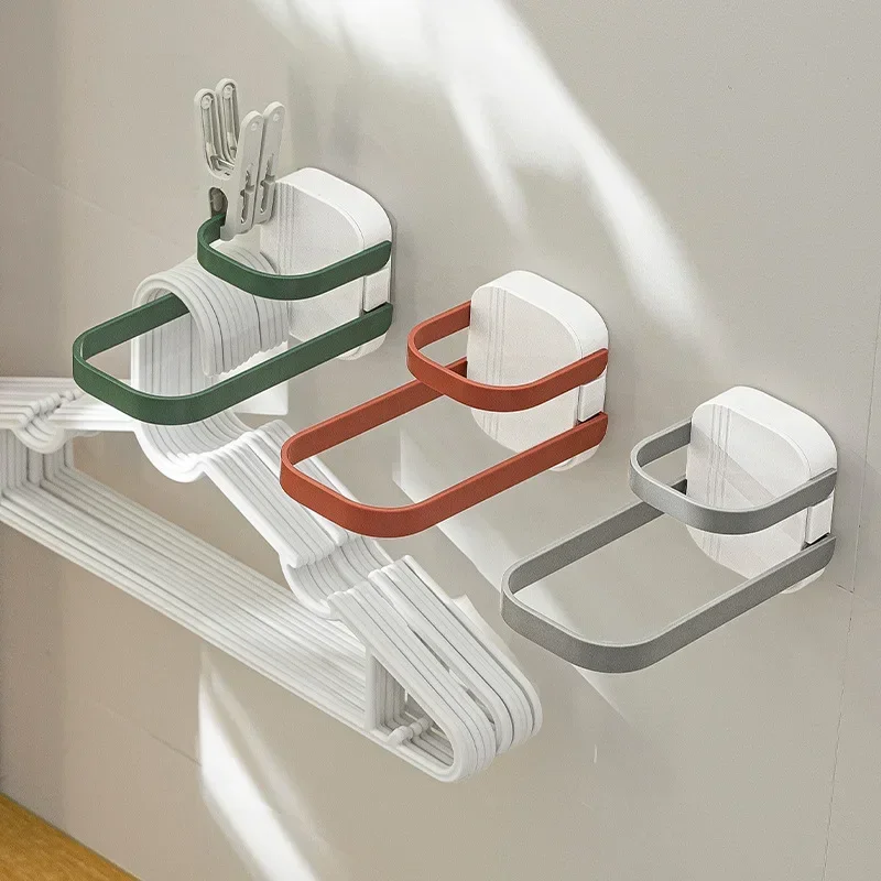 

Household Items Hanger Finishing Rack Storage Artifacts Balcony Hook Free Hole Wall Wall Hanging Put Clip Hanger Fold