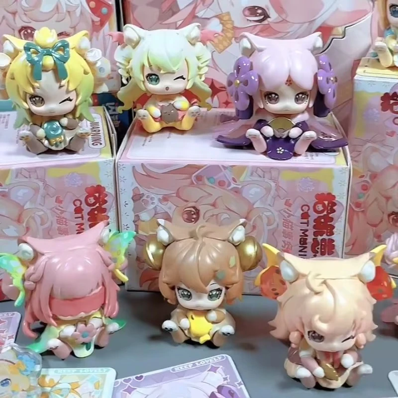 猫モニ子猫オフィスシリーズブラインドボックスフィギュアミステリーボックスかわいい子猫人形サプライズバッグ女の子の誕生日プレゼントのおもちゃカハミステリオサ