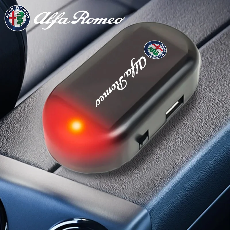 

2026 Hot Car Sticker 1pcs Car Led Security Light Solar Powered Caution Lamp Anti-Theft Lamp For Alfa Romeo 159 Giulietta Stelvio