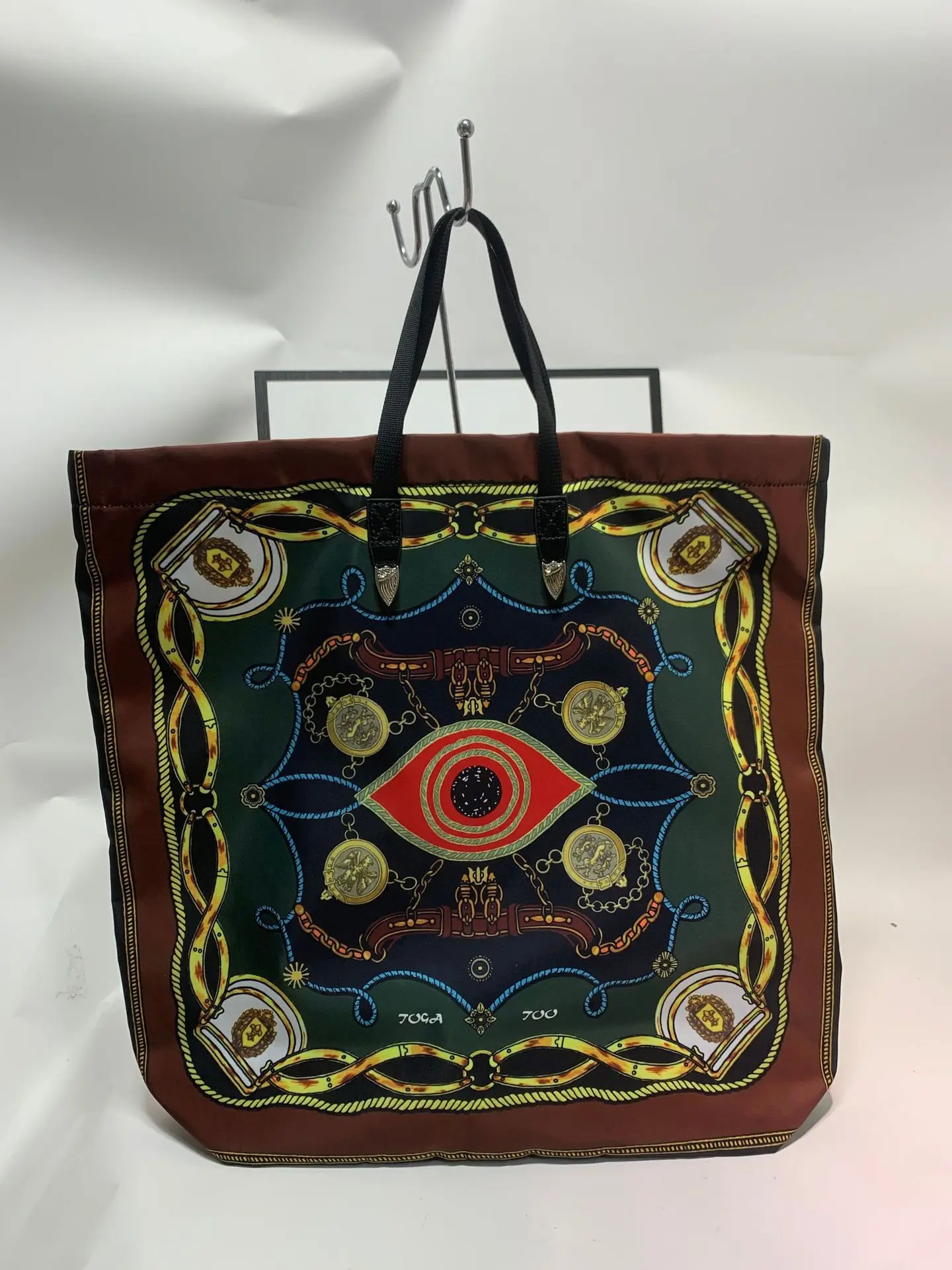 

Новая женская сумка весна-лето, модная сумка-тоут с ретро-принтом, нейлоновая сумка большой вместимости на плечо и через плечо