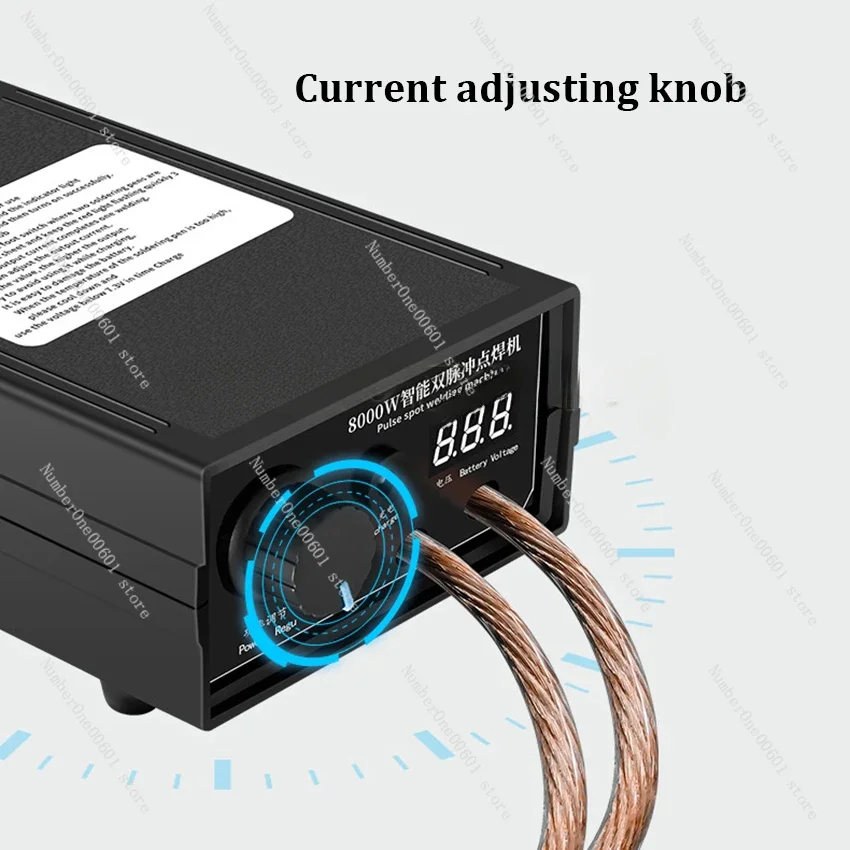 8000W Saldatore a punti Kit ad alta potenza FAI DA TE 18650 Batteria Strumenti di saldatura Saldatrice a punti portatile Penna per 0.1/0.3mm Nichel