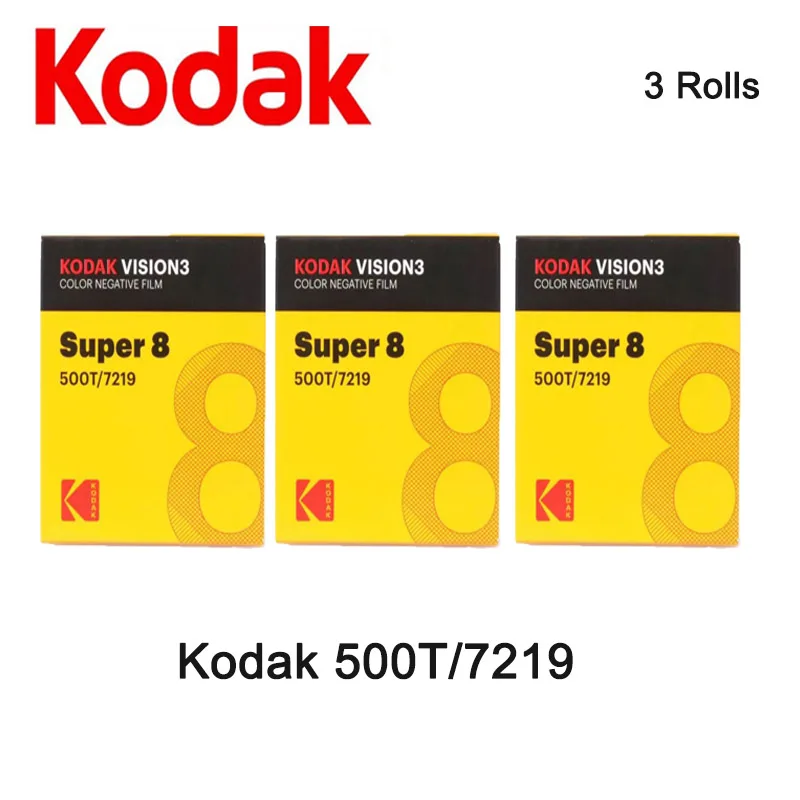 

1-3 Packs Kodak Vision3 Super 8mm Film 50D 200T 500T Film Kodak Super 8 Colors Spot
