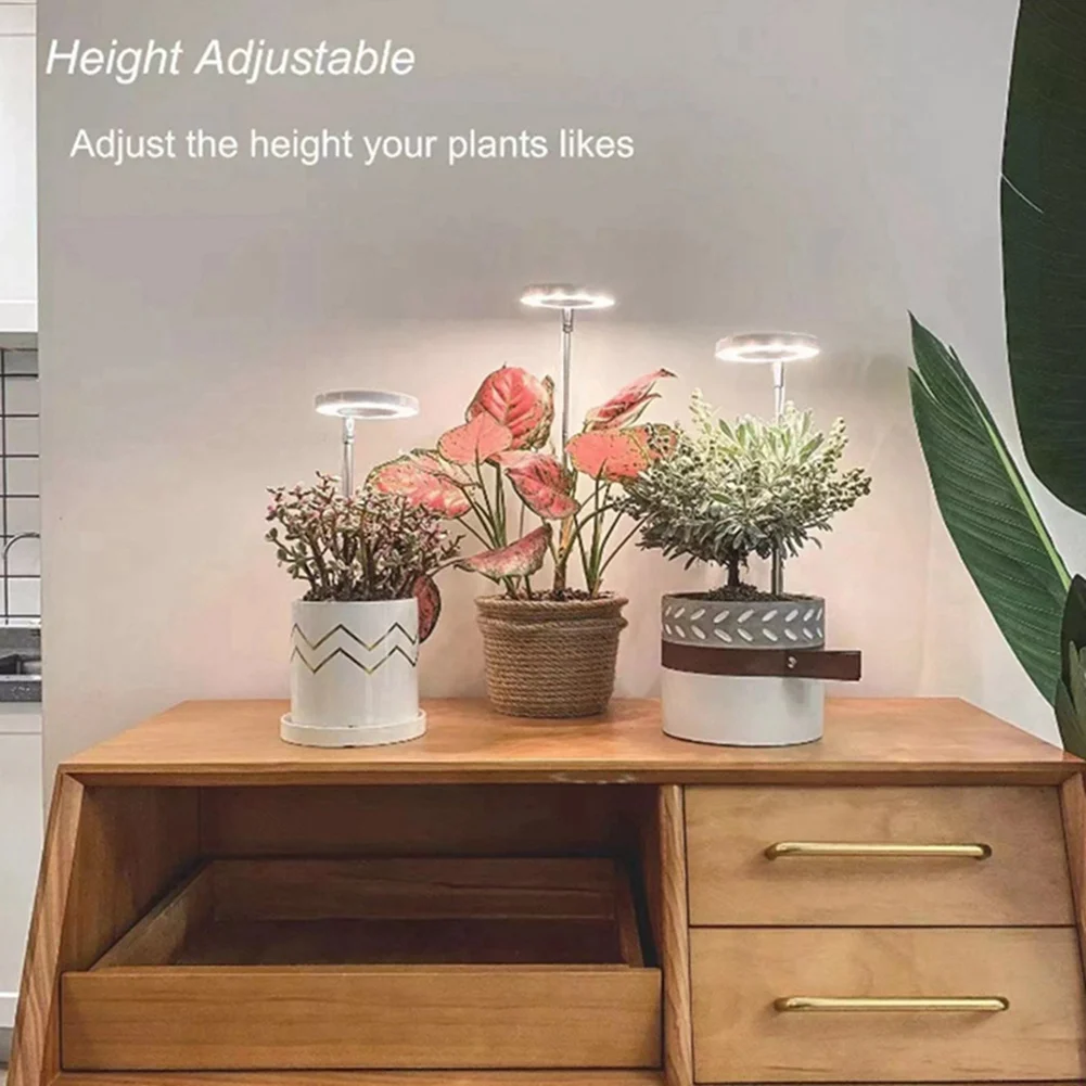 A43T LED 식물 성장등 링 디밍 타이밍 조절 가능 높이 조절 가능 풀 스펙트럼 태양광 모방 성장등