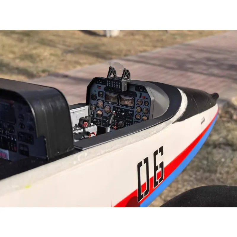 FPV Cockpit – LED Instrument Panel & Sync Lights For FlyFans 80mm EDF Karakorum Jet Trainer , High-Precision RC Aircraft Upgrade
