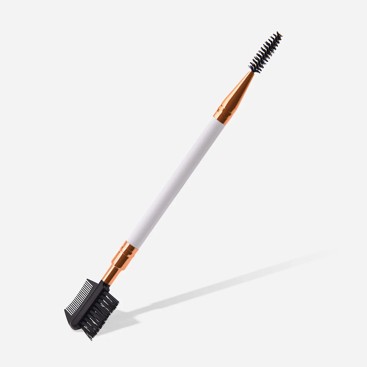 

Wooden Handle Makeup Brushes Set Double-Ended Nylon Bristles For Eyelash Eyebrow Application Dense Soft Tapered