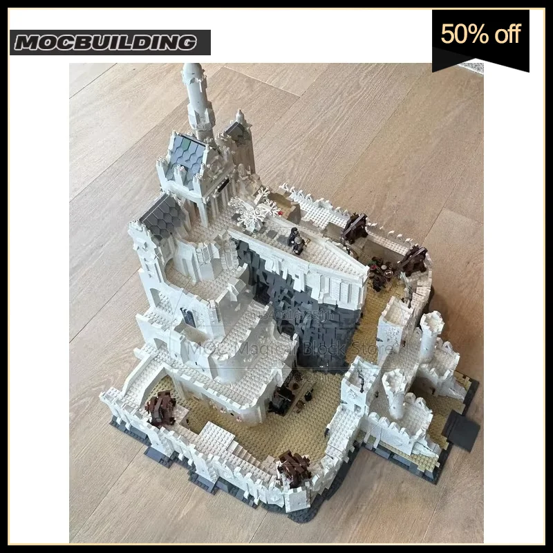 Mina Tirith MOC bloques de construcción los anillos película el castillo blanco UCS arquitectura modelo tecnología colección de ladrillos juguetes regalos