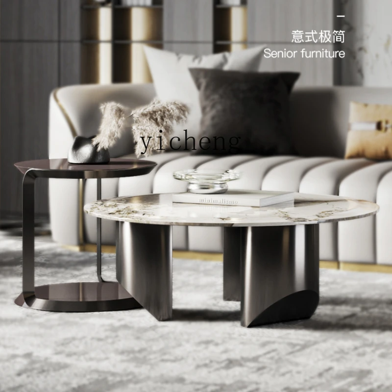 

YY Minimalist Living Room Simple Small Apartment Hong Kong-Style Light Luxury Coffee Table