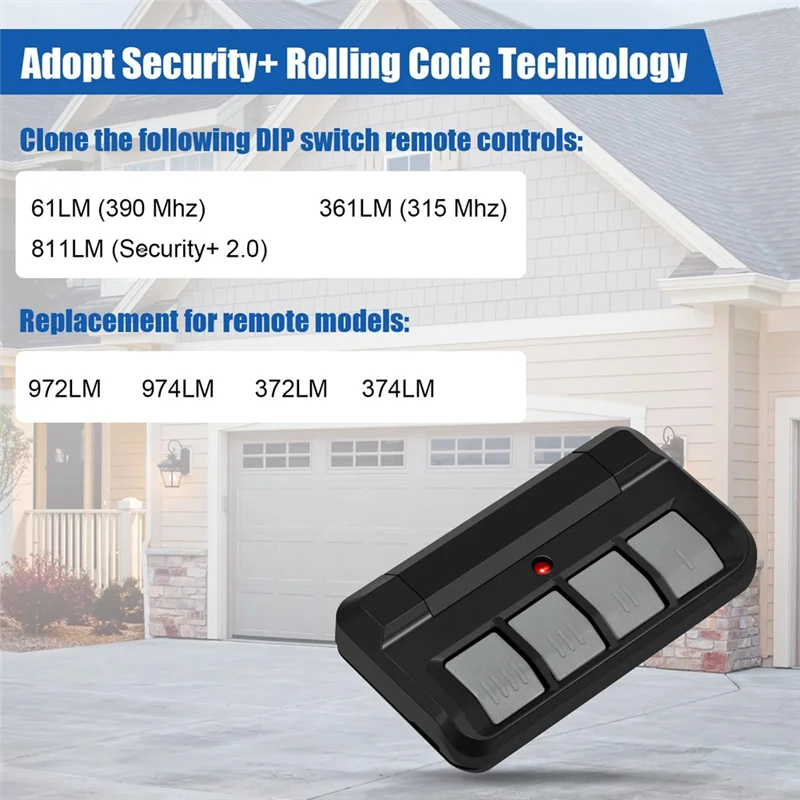 B03B-2Pack 894LT Door Opener Remote Replaces 811LM 61LM 361LM Remote Learning Garage Remote Control Compatible For Liftmaster Du