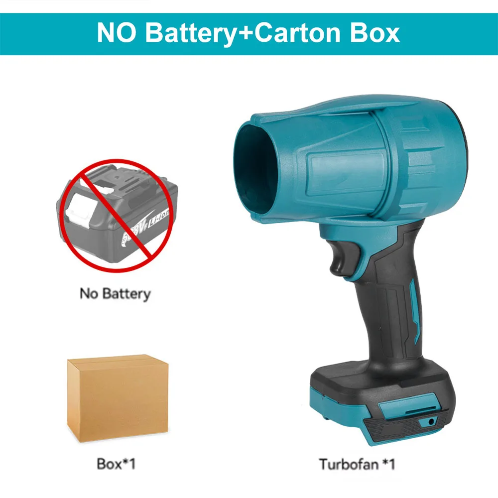 1500W Draadloze Elektrische Luchtblazer Gewelddadige 200 M/S Borstelloze Turbo Jet Fan Handheld Power Tool voor Makita 18V batterij Pin