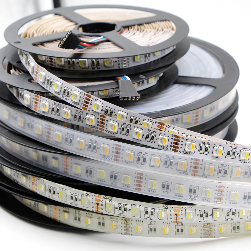 

12V 24V SMD5050 RGBW RGBWW LED Strip RGB White RGB Warm White 4 Color in 1 LED Chip 60LED/M IP20 IP65 IP67 Waterproof LED Tape