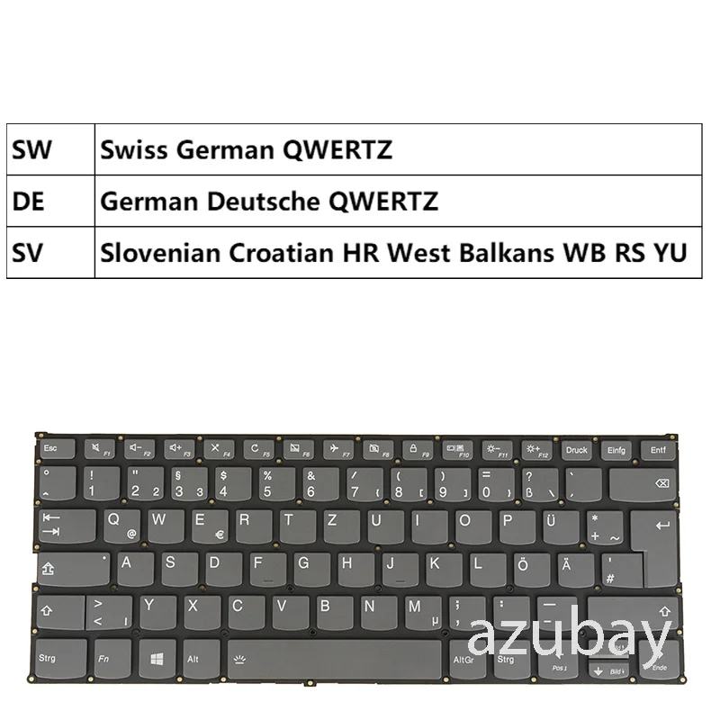 

Keyboard for Lenovo Ideapad FLEX-14API FLEX-14IML FLEX-14IWL S530-13IML S530-13IWL S740-14IIL Swiss German Slovenian Croatian