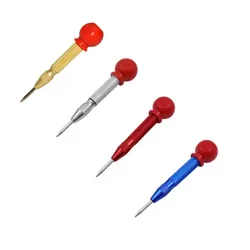 Automatic Center Punch Hole with Cap Adjustable Impact Spring Loaded Punch Wood Press Dent Marker Woodworking Tools Drill Bit