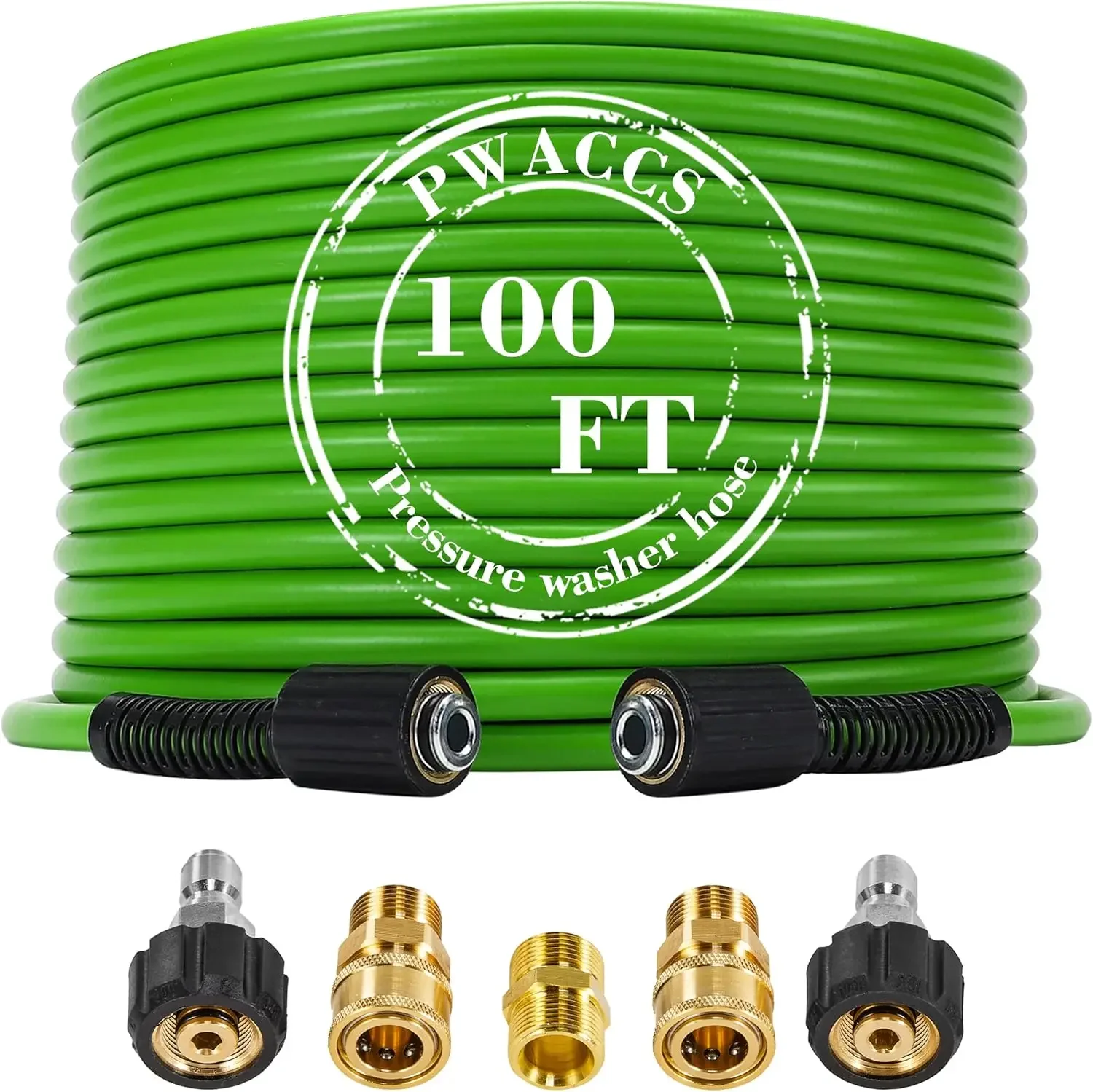 Pressure Washer Hose for Power Washer – 3600 PSI Kink Resistant Pressure Washing Extension Hose 100 FT x 1/4