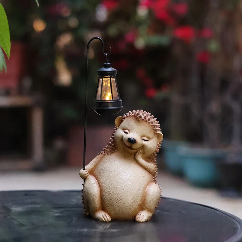 

Creative LED Solar Light Hedgehog Sculpture Ornament Outdoor Courtyard Garden Balcony Decoration Atmosphere Lighting