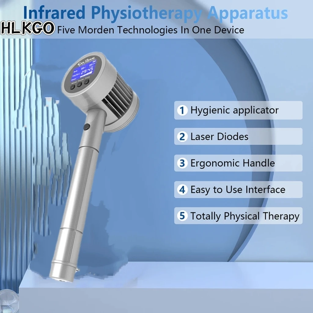 

Профессиональный портативный лазерный терапевтический аппарат HLKGO - 808 нм и 650 нм для глубокого облегчения боли в суставах и мышцах