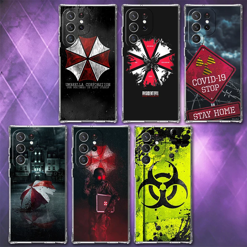 R-Resident-Evil Game Soft Phone Case For Samsung Galaxy S26 S25 Edge S24 S23 Ultra S21 S20 FE S22 Plus + Pattern Back Cover